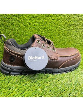 DieHard Sunbird Mens Size 10.5 Brown Leather Composite Toe Safety Work Shoes